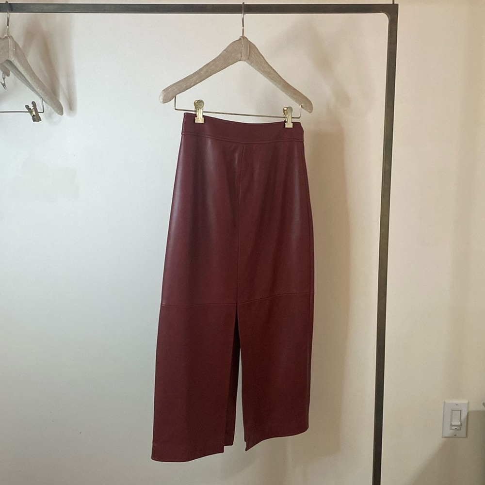 ALC burgundy leather skirt